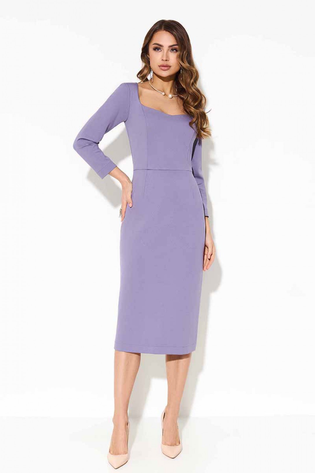 фиолетовое платье